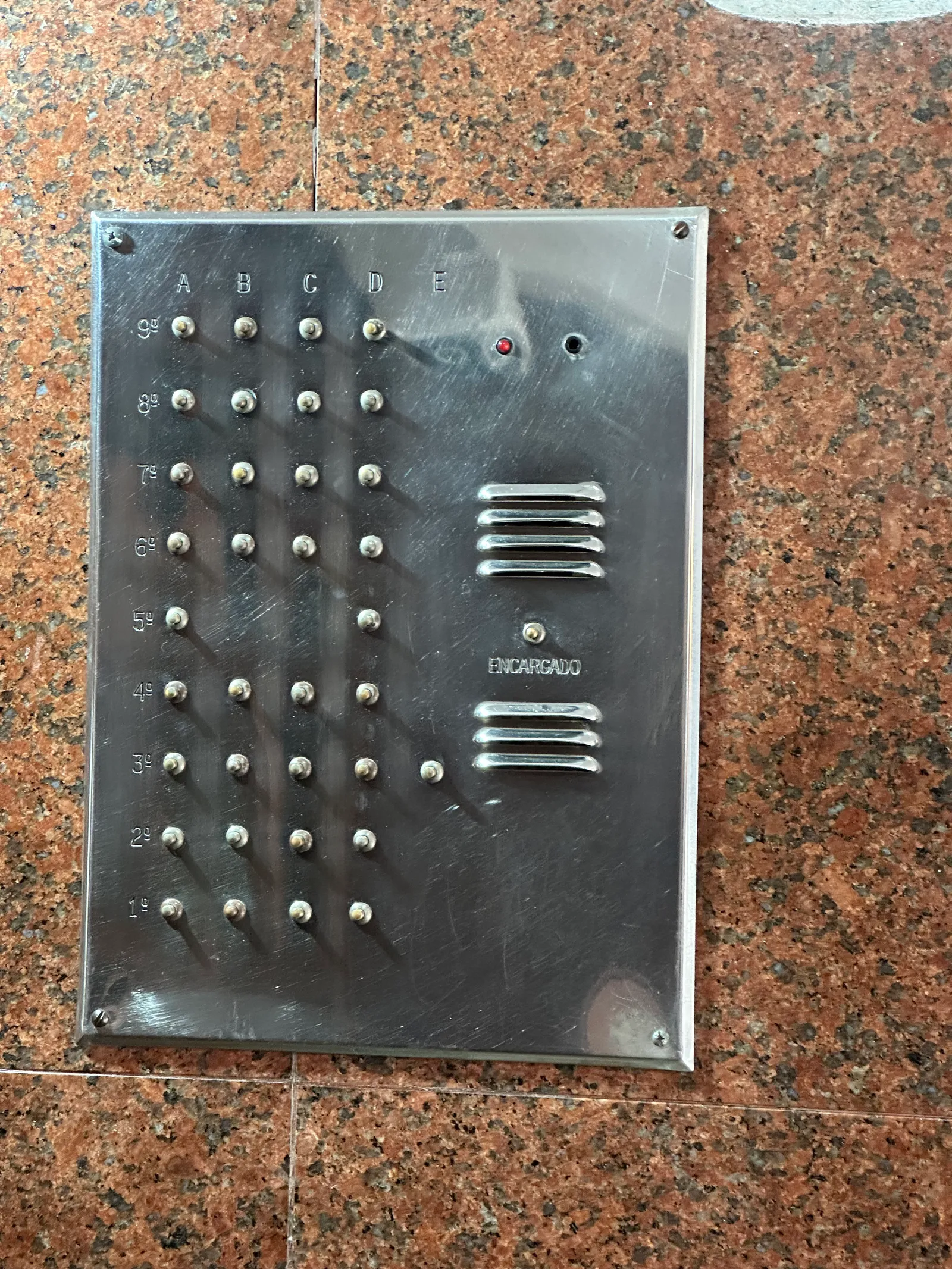 Traditional intercom before retrofit